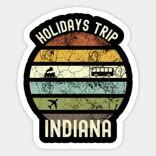 Holidays Trip To Indiana, Family Trip To Indiana, Road Trip to Indiana, Family Reunion in Indiana, Holidays in Indiana, Vacation in Indiana Sticker